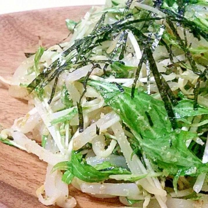 めちゃウマッ 水菜ともやしのゴマごまサラダ レシピ 作り方 By Yuuuug 楽天レシピ